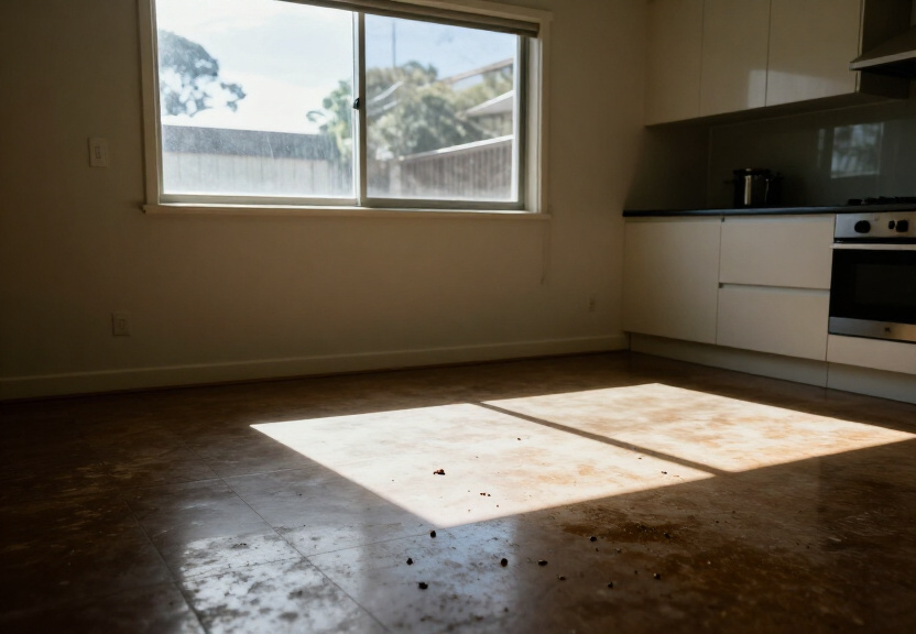 Cockroach infestation in a West Ryde kitchen before treatment